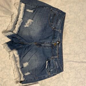 Lane Bryant distressed shorts